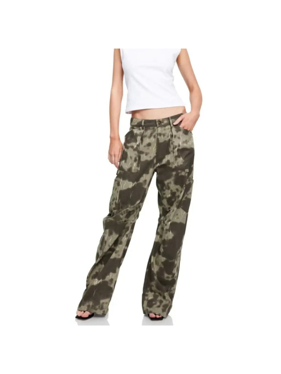 Lioness Pants - Women's Lioness Wide Leg Pants S Beige Brown Camo from Revolve